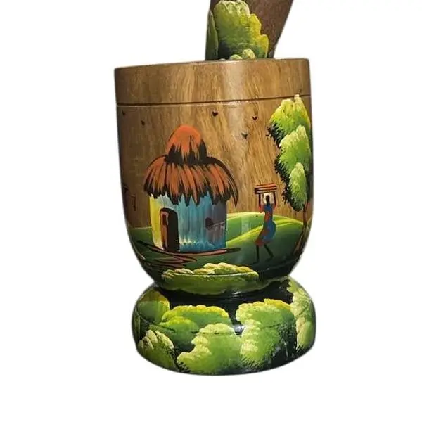 Wooden mortar