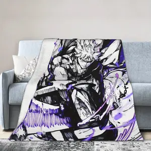 Soft blanket with Ichigo theme print, suitable for all seasons - a must-have for sofas, offices, camping and travel, perfect as a gift for friends