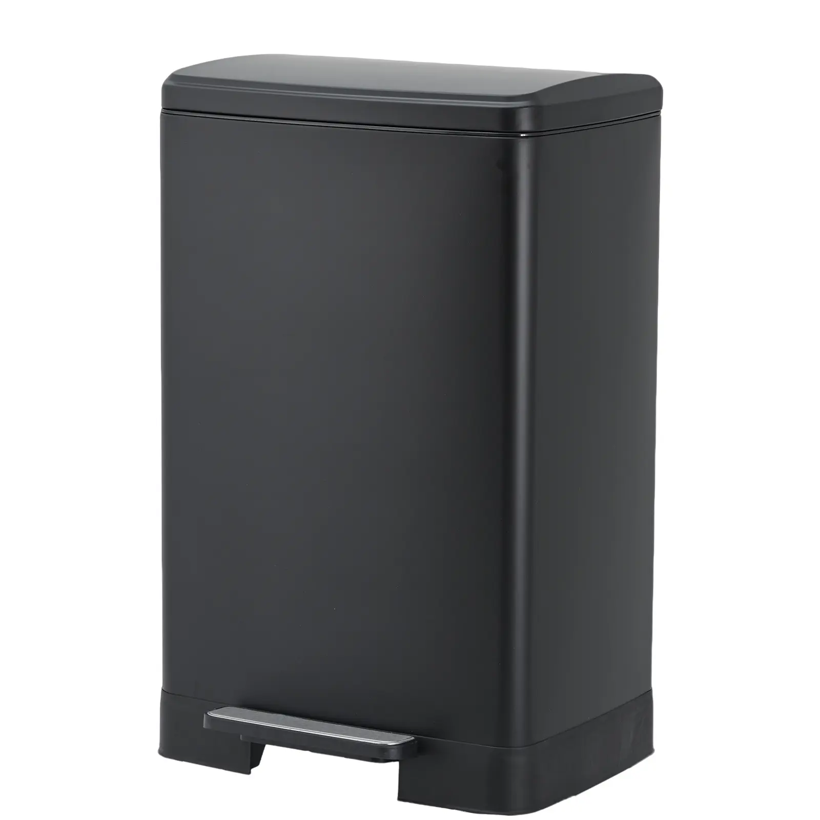 60L Stainless Steel Kitchen Trash Can - Modern Pedal Bin with Soft-Close Lid, Removable Inner Bucket, Fingerprint & Rust Resistant - Large Capacity Garbage Bin for Kitchen, Home, Office