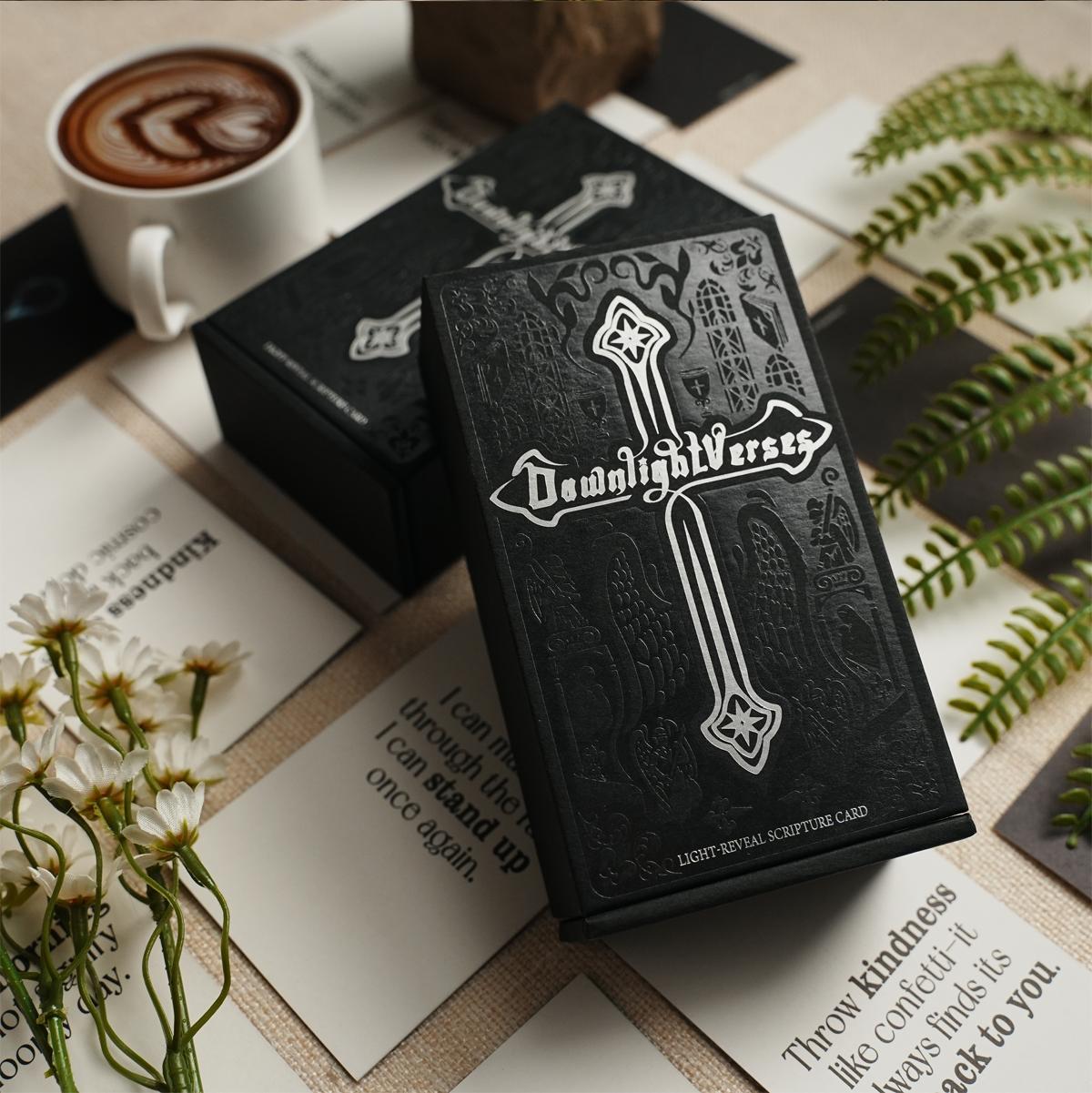 Light-Reveal Scripture Cards Christian Encouragement Cards with Hidden Bible Verses Faith Based Inspirational Prayer Cards in Pull Tab Gift Box Devotional Scripture Deck for Women Men Teens Daily Reflection Church Gifts Easter Baptism Confirmation