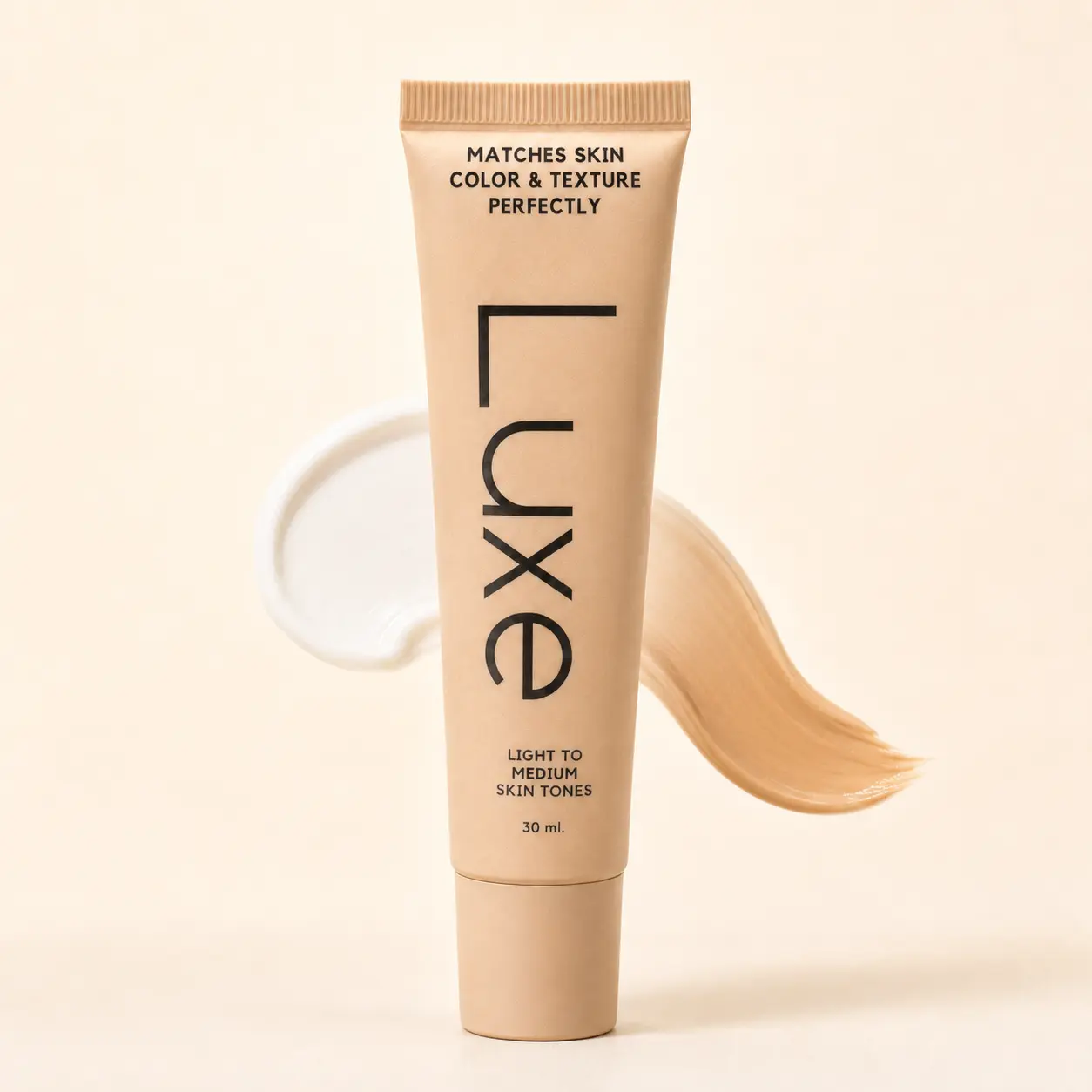 Color Changing Foundation for Women, White-to-Tone Cream for Light to Medium Skin, Lightweight Buildable Coverage, Natural Dewy Finish, Easy-to-Blend Formula, 30 mL Daily Makeup