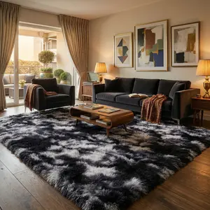 Rugs for Living Room, Soft Fluffy Luxury Shag Area Rug, Upgrade Non-Slip,Anti-Fade, Soft-Touch, Shaggy Floor Carpet For Living Room, Bedroom, Home Decor, Room Decor, Floor Covering Home Decorative Rug Furry Soft Rugs