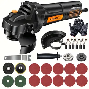 Angle Grinder, Industrial Power Tools, Automotive Polishing Machine, Complete Set Of Accessories, Power Cord, 110V Grinder, 3.94-inch Polishing Machine Plug-in Power Tools, Metal And Stone Grinding Accessories limited time