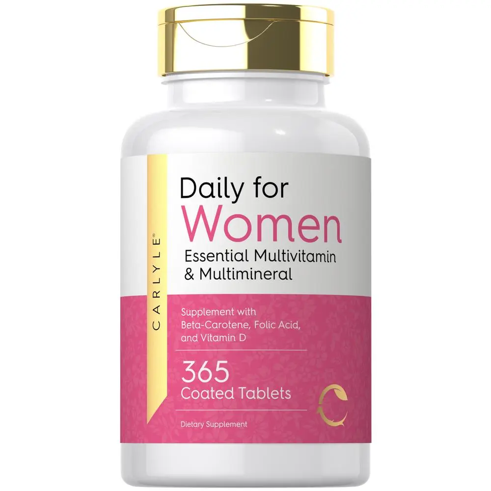 Carlyle Women's Daily Multivitamin | 365 Tablets | Vitamin and Mineral Supplement | Non-GMO, Gluten Free Pills