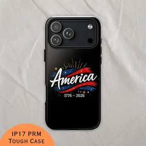 America Case – iPhone 15-17 Pro Max – 1776-2026, USA Flag, Patriotic Design, Tough Protective Cover, Stylish, Durable, Perfect Gift