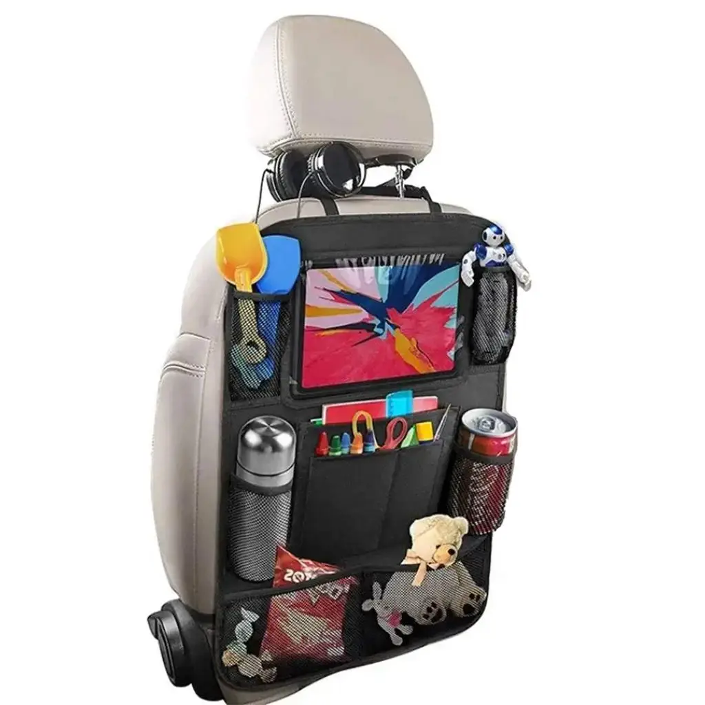 Foldable Car Rear Seat Back Organizer for Summer Gifts, Waterproof Auto Trunk Interior 600D Oxford Storage Bag, Large Capacity Backseat Pocket Mesh Ba