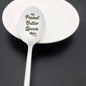 1pc My Peanut Butter Spoon, Fun Kitchen Utensil Gift for Peanut Butter Lovers, Ideal for Birthdays & Holidays, Perfect for Everyday Use, Tea Spoon