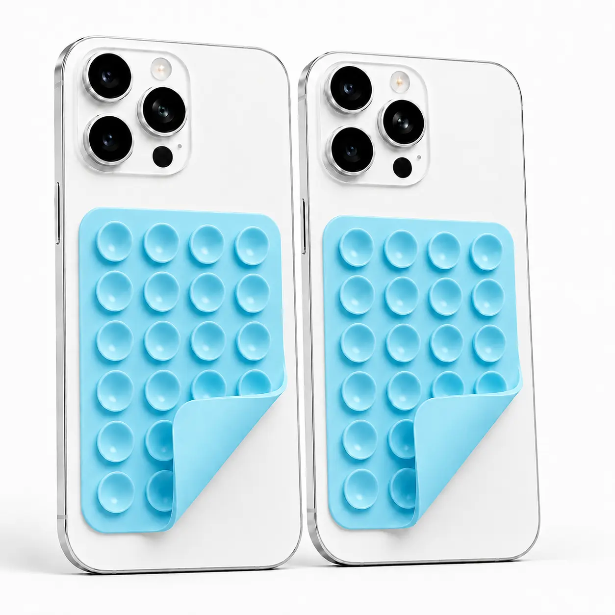 Silicone Suction Cup Phone Holder Adhesive Mount Pad for Mirror Glass Wall Hands-Free Content Creator Vlogging Accessories