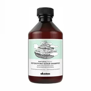 Davines Naturaltech Detoxifying Scrub Shampoo - Gentle Cleansing with Natural Surfactants & Scrub Particles for Scalp Protection