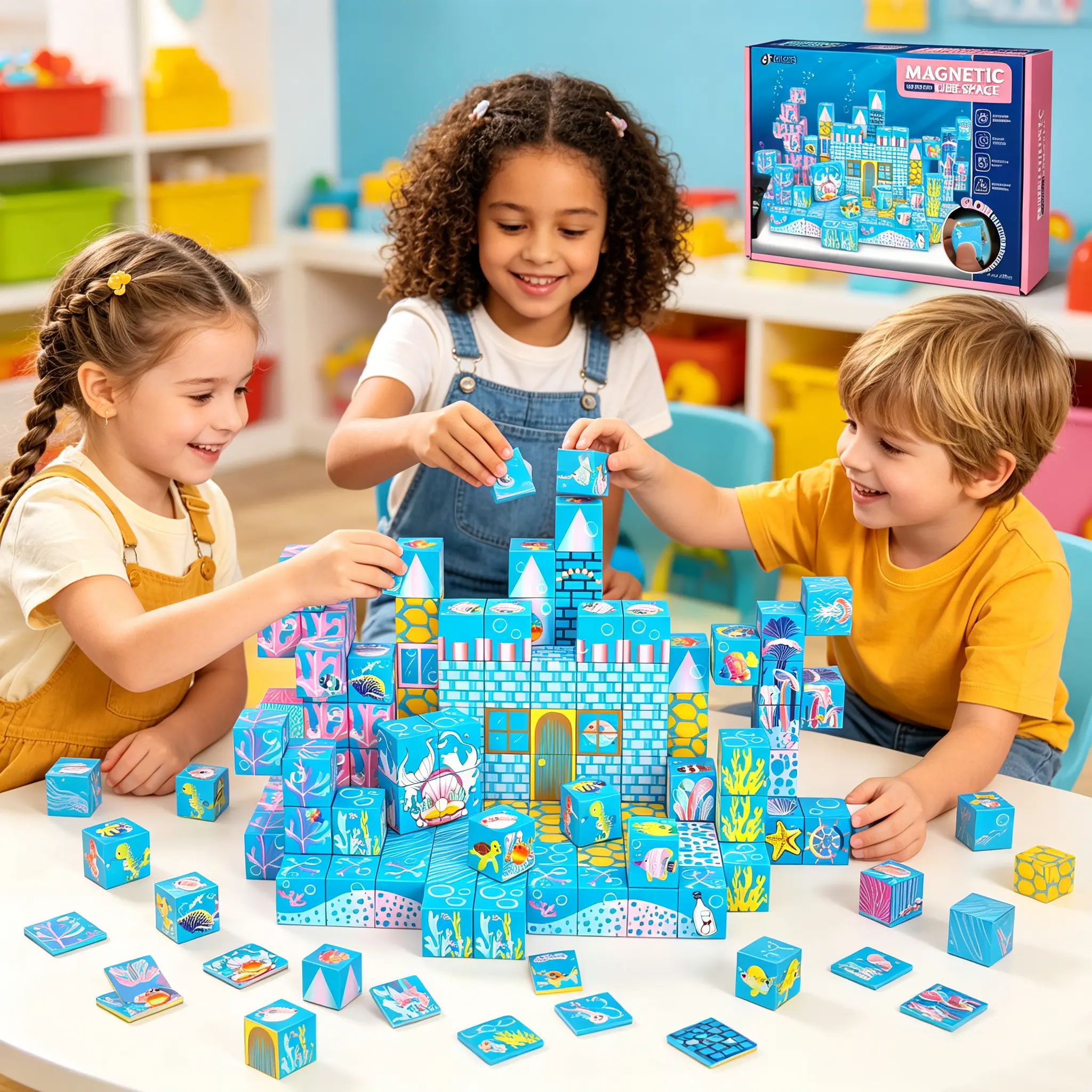 Magnetic Building Blocks (40–140 pcs), Magnetic Blocks, Magnetic STEM Montessori Sensory Toys for Kids Ages 4–8 (Boys & Girls), Christmas/Birthday Gift, Creative Building Block, Magnetic Building Set, Montessori Toys, Mother’s Day Gift #SummerVibes