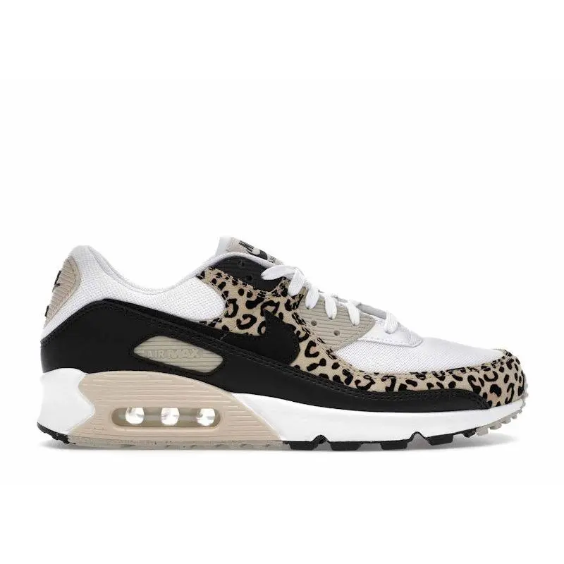 Nike Women's Air Max 90 Leopard Sanddrift Black Running Shoes, from StockX