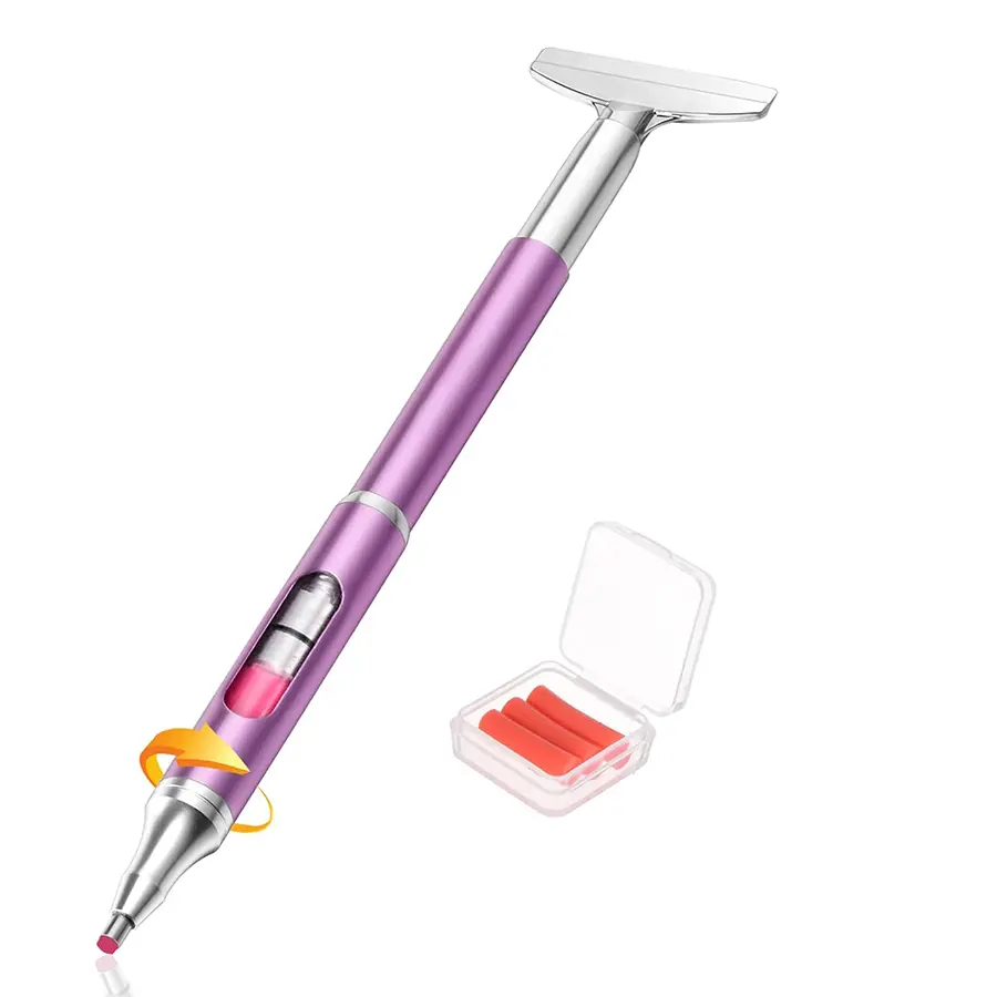 Rhinestone Picker Tool, Refillable Wax Pen with 3 Additional Wax Refills, Rhinestone Pickup Tool for Nail and Diamond Paint Art | 3 Additional Wax Refills, Rhinestone Pickup Tool, For Nail Art, For Diamond Paint Art