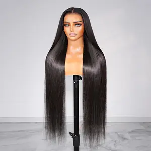 [36inch] Megalook 13x6 Glueless Lace Frontal Wig Pre-Everything Ear To Ear Natural Hairline HD Lace Skin Melted Silky Straight Human Hair Wigs With Drawstring