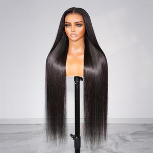 [36inch] Megalook 13x6 Glueless Lace Frontal Wig Pre-Everything Ear To Ear Natural Hairline HD Lace Skin Melted Silky Straight Human Hair Wigs With Drawstring