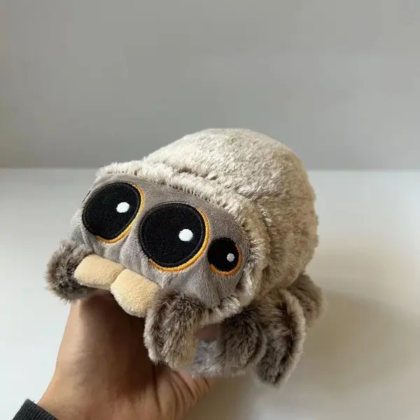 Viral Big Eyes Spider Plush Toy ️ Cute Fluffy Jumping Spider Stuffed Animal | Funny Soft Desk Companion & Gag Gift for Kids Teens