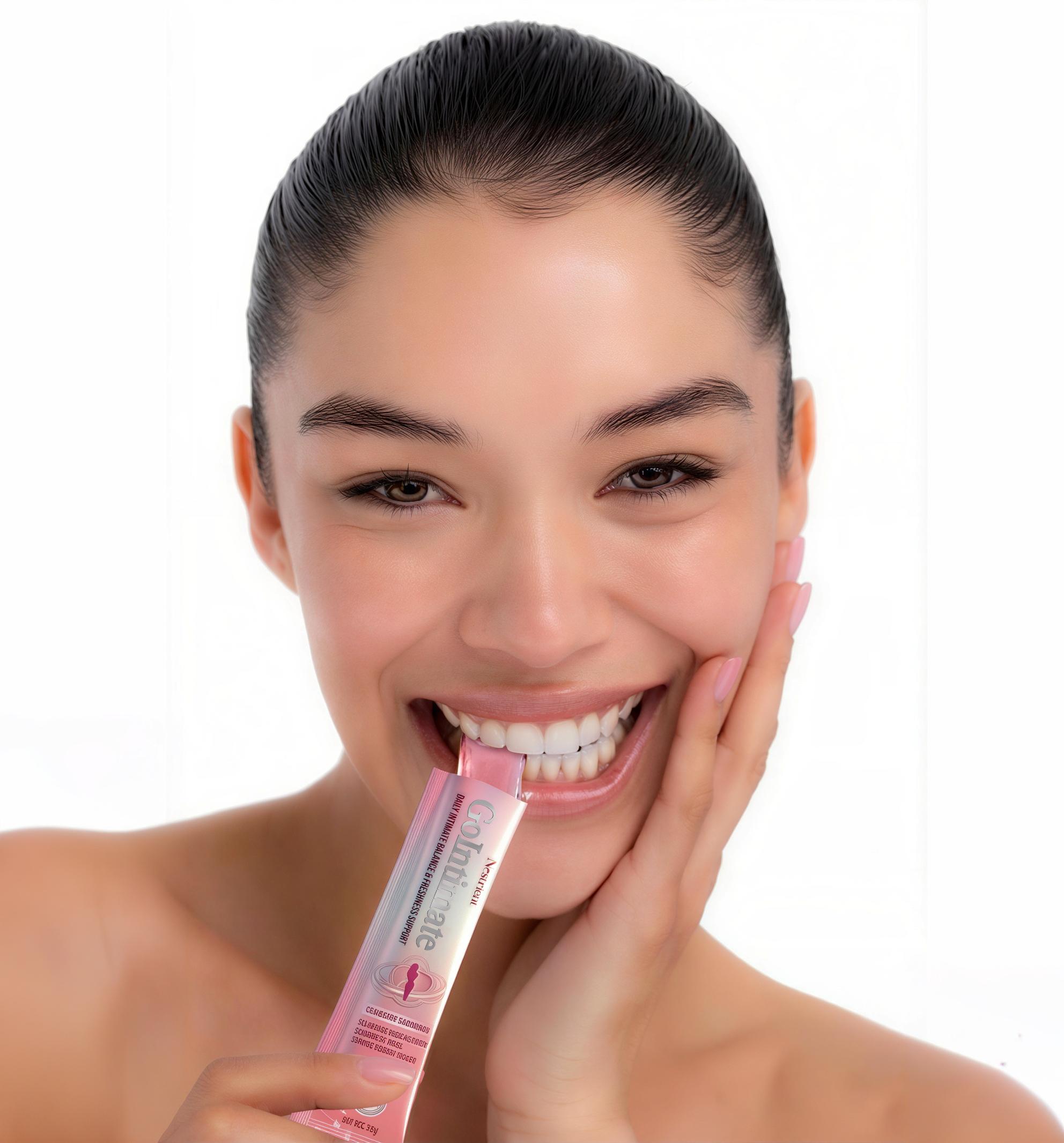 Nestrient GoIntimate Women’s Daily Intimate Care Jelly Sticks - Supports pH Balance & Freshness - Cranberry, D-Mannose & Probiotics - Sugar-Free, 15 Count