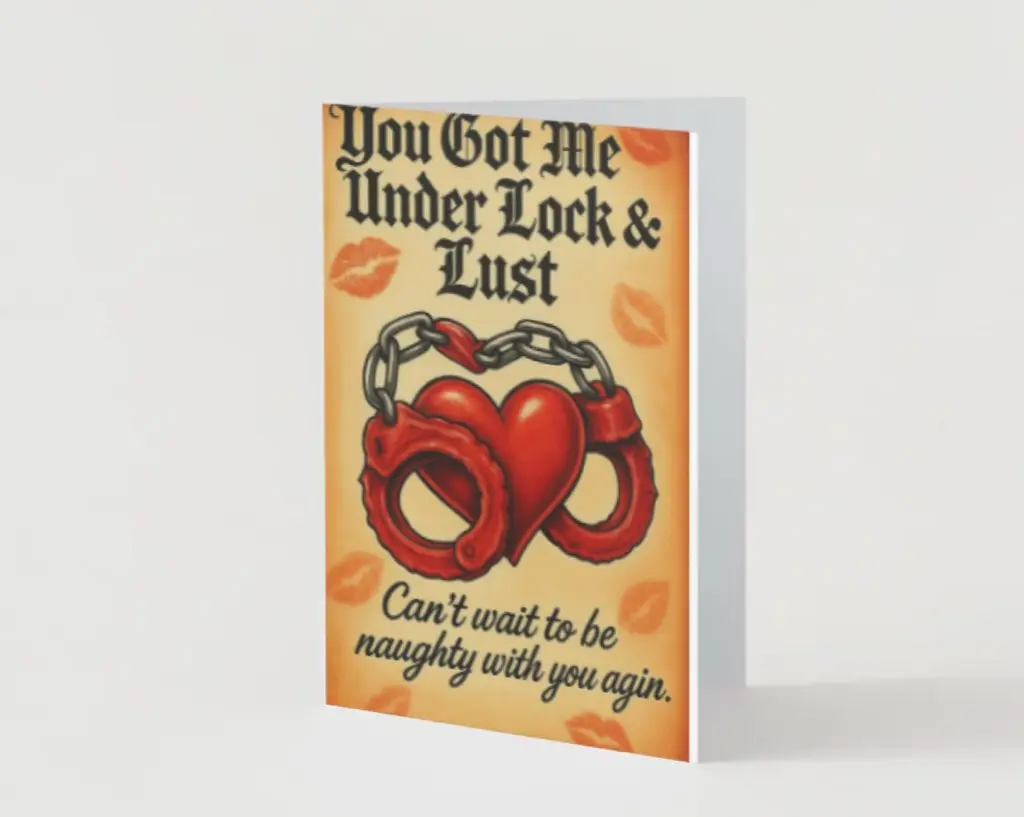 LOCK AND LUST GREETING CARD