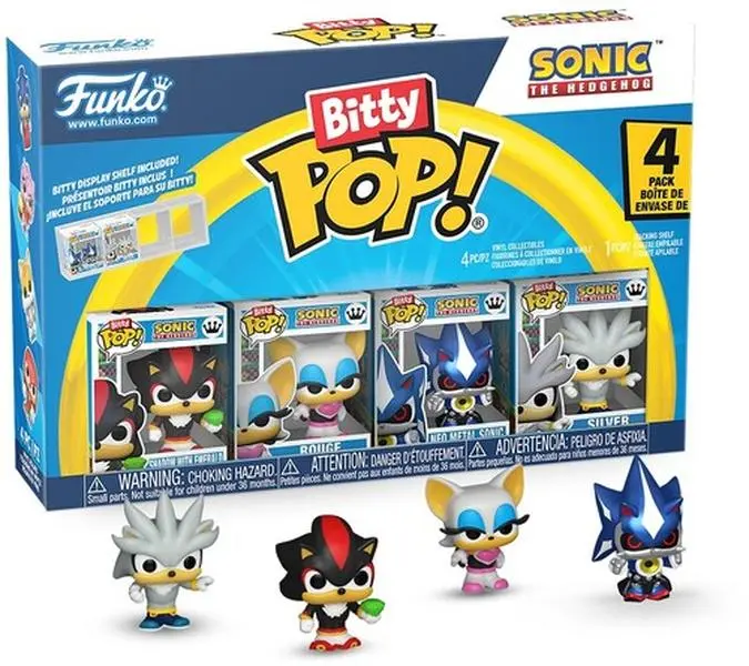 Funko Bitty POP!: Sonic - Shadow 4-Pack  [COLLECTIBLES] Vinyl figurine/statue, 4 Pack, Collectible