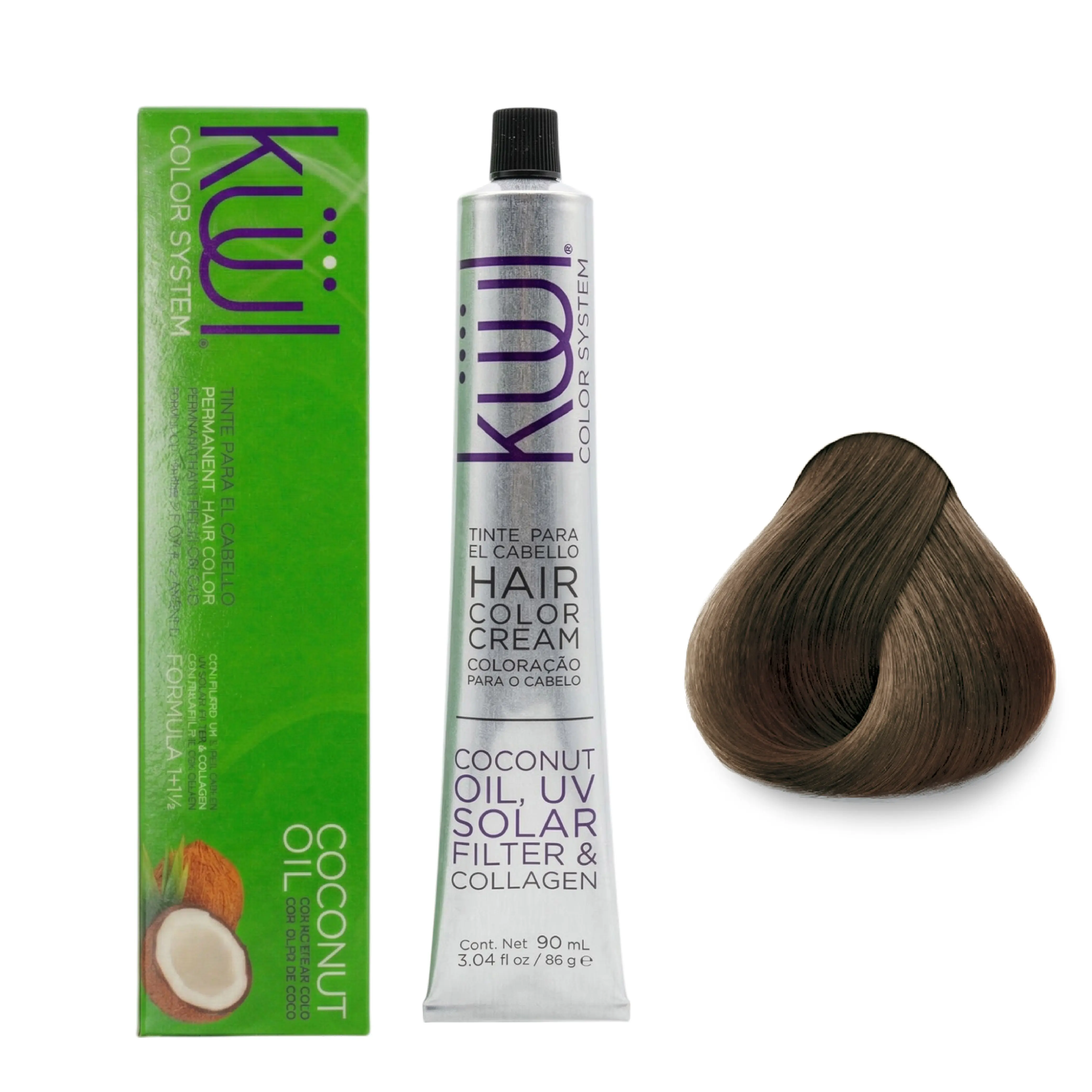 Küül Coconut Oil Hair Color 7.1 Medium Ash Blonde – Permanent Ash Blonde Hair Dye