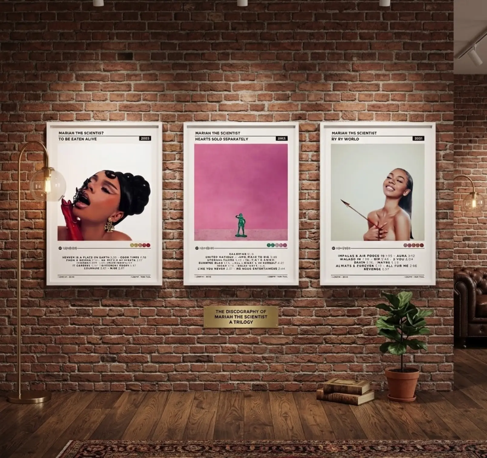 Mariah the Scientist Poster Set of 3 - Minimalist Album Cover Wall Art