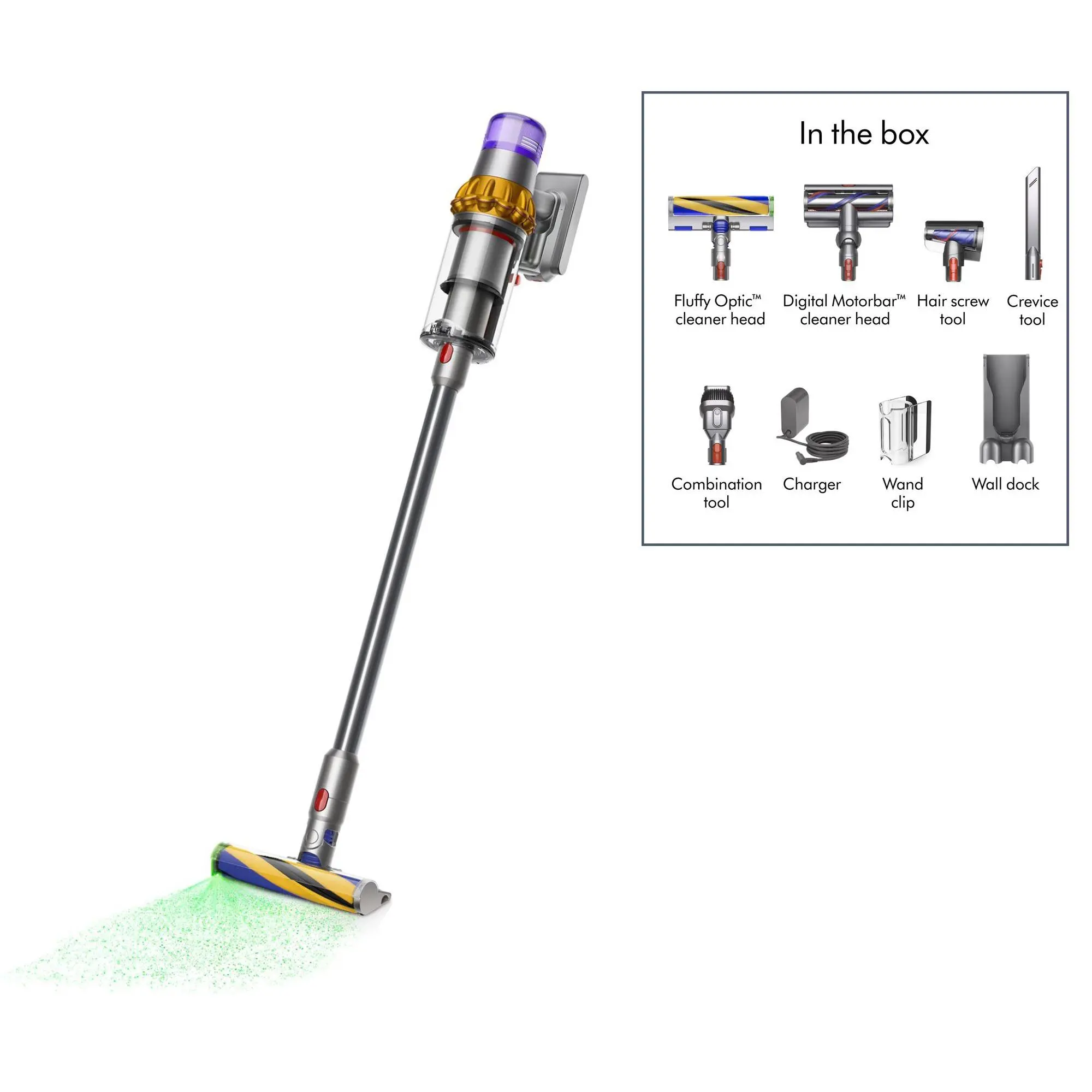 Dyson V15 Detect Cordless Vacuum with 2 Cleaner Heads & 3 Tools Dyson V15 Detect Cordless Vacuum with 2 Cleaner Heads & 3 Tools