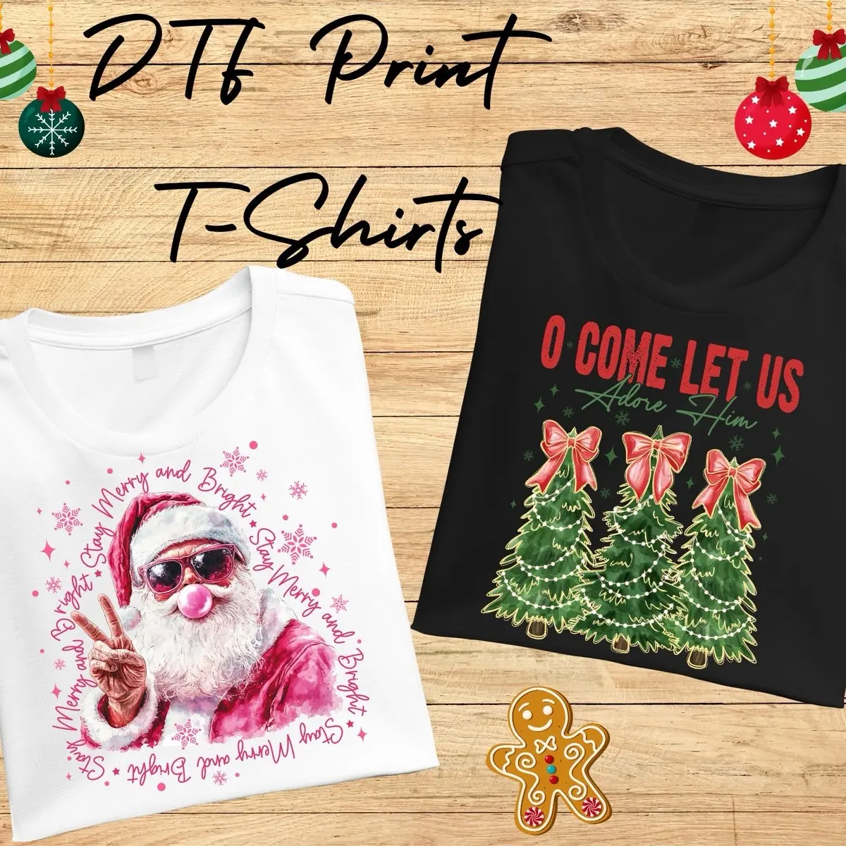 Mystery DTF Print T-Shirts 2 for $30, Tshirts for Christmas, fall, thanksgiving, etc.