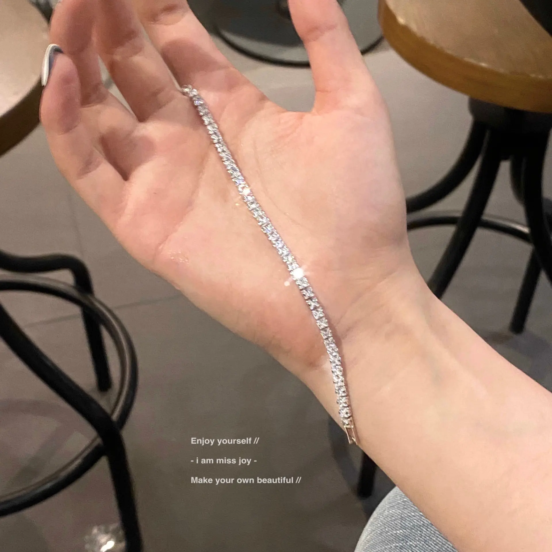Radiant Eternity Crystal Tennis Bracelet