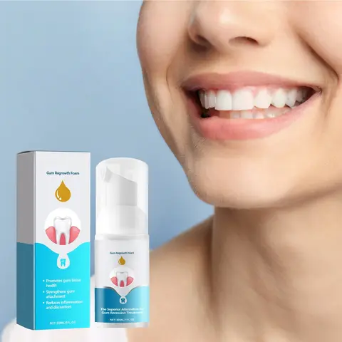 Gum Regrowth Foam- Protects Gums, Relieves Periodontal Blisters, Provides Oral Cleaning, Repairs Damage, Strengthens Teeth, Reinforces Gums for Healthier Mouth