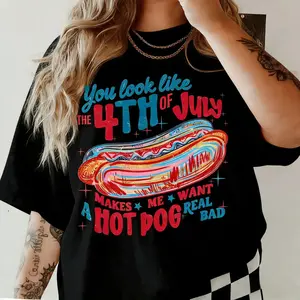 You Look Like the 4th of July Shirt ~ Unisex Apparel Printed Clothing Womenswear Casual Top