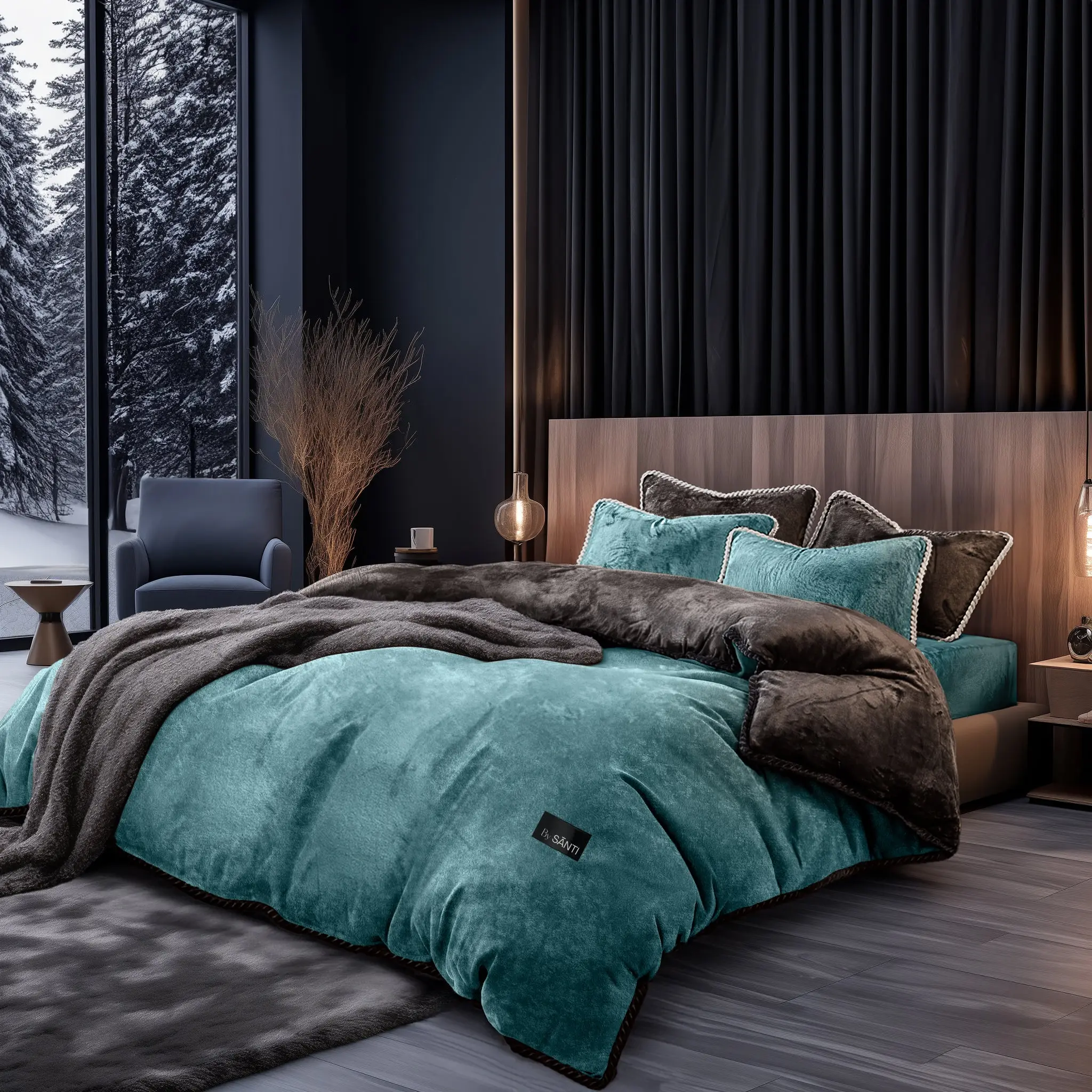 The Amorgos Luxury Velvet Bedding Set