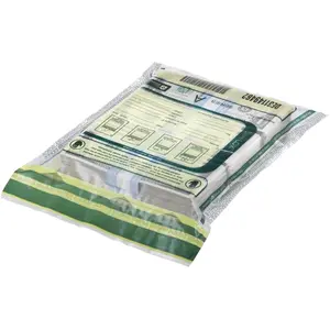 ControlTek SafeLok 9" x 12", Clear, 100 Bags, Tamper-Evident Deposit Bags for Cash Handling & Valuables, Moisture, Heat and Cold Sensitive Ink, Tear-off receipt + Large Barcodes 585087