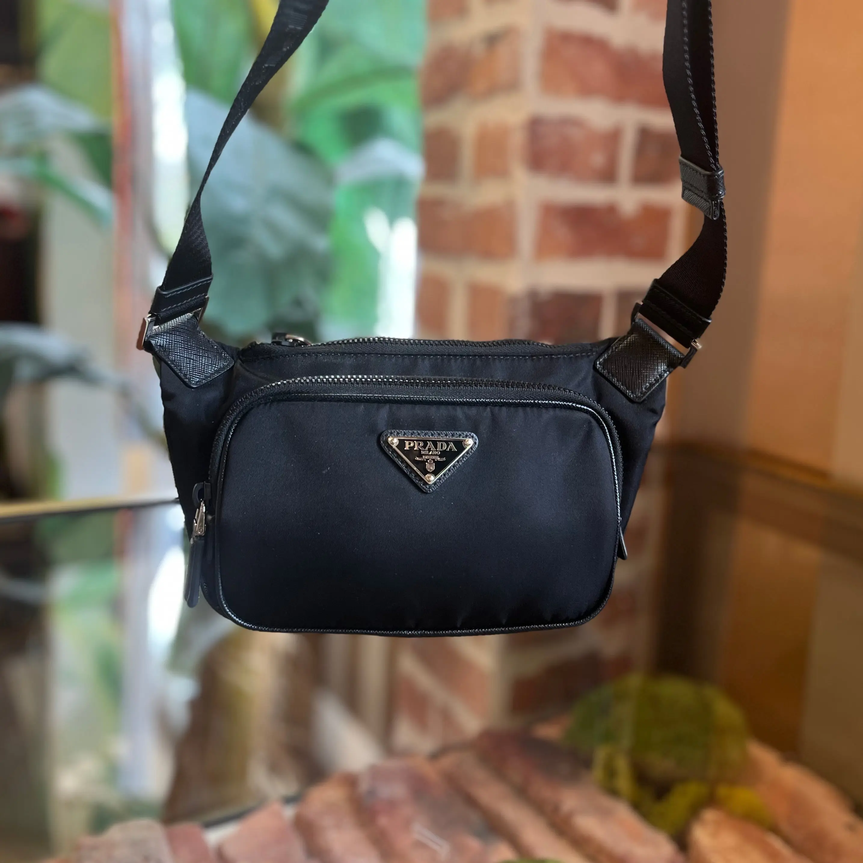 Pre-owned PRADA Nylon Belt Bag Black Belt Bag