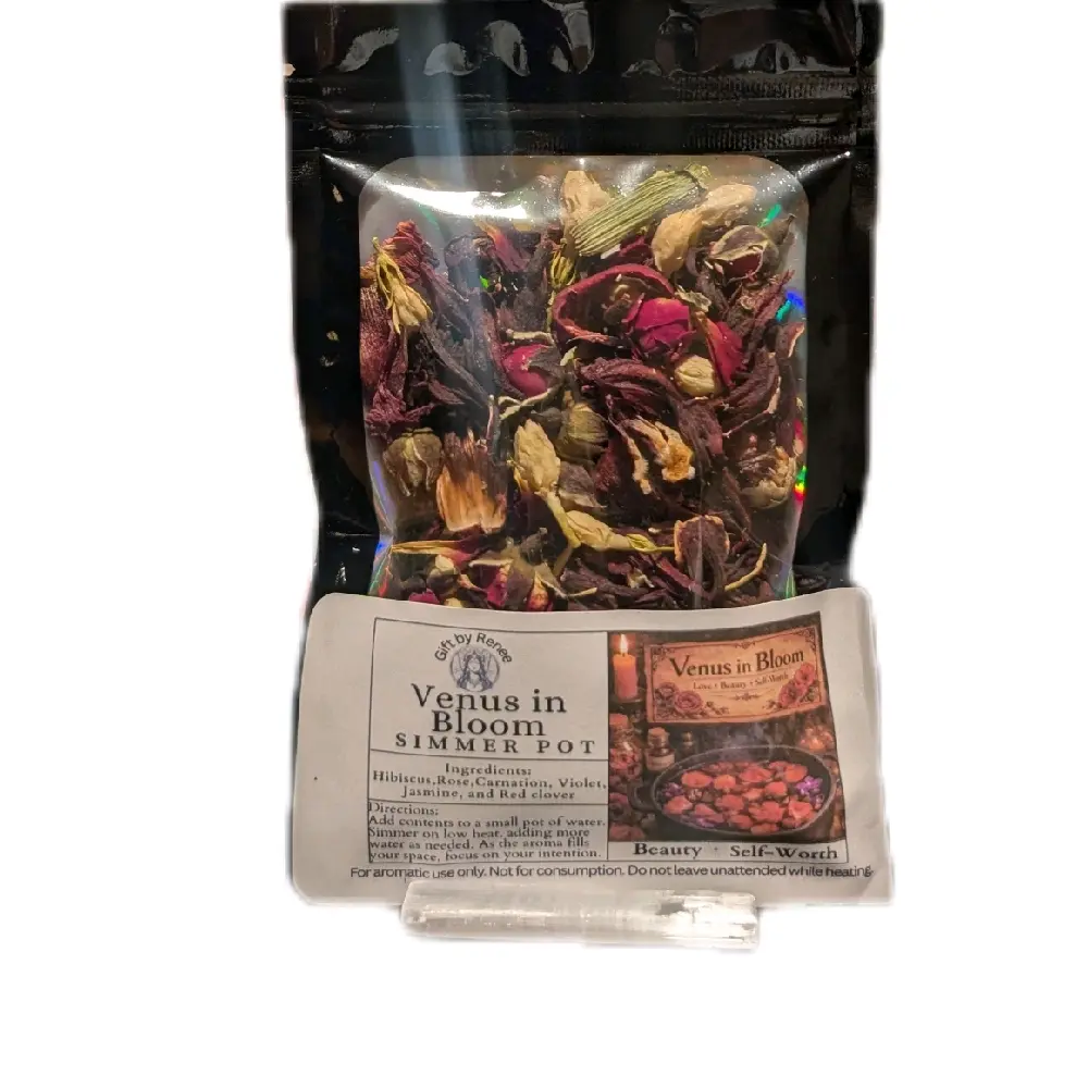 Venus and Bloom Simmer Pot - Floral Design for Gentle Fragrances & Decorative Use Enhances Natural Aesthetic in Any Space- potpourri