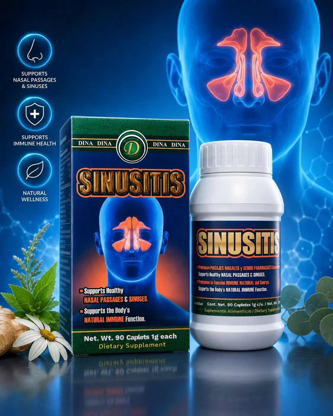 Natural Immune booster and Sinus Health treatment , 90 Tablets Natural Immune booster and Sinus Health treatment , 90 Tablets