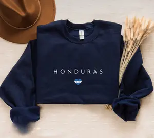 Honduras Heart Sweatshirt, Honduras Flag Pullover Shirt, Hoodie