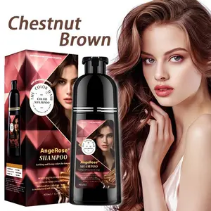 AngeRose New Upgraded Formula Hair Color Shampoo, Instant grey Hair Coverage for women &men, Hair Care, Hair Treatment,  Multi-Color: Wine Red, Chestnut Brown,Grape Purple color shampoo 3-in-1 color