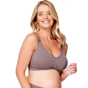 Mamaway Breezy Seamless Nursing Maternity Wireless Bra with Fixed Padding, Odorless, Stretchy for Pregnancy, Breastfeeding