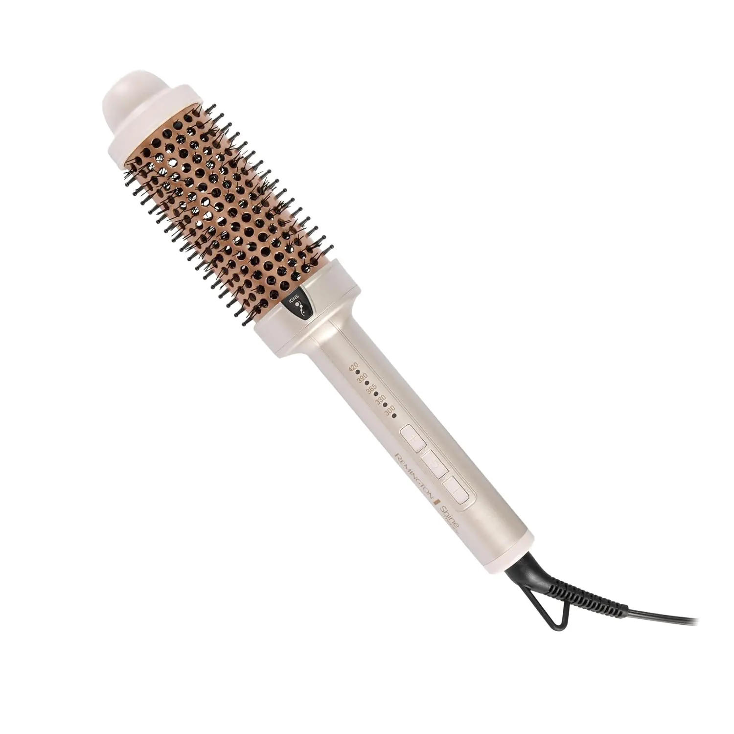 Remington Shine Therapy 1.75” Thermal Styling Brush, Ionic Ceramic Barrel with Argan Oil & Keratin Infusion, Anti-Frizz Volumizing Hair Styler, 5 Digital Heat Settings 300–420°F