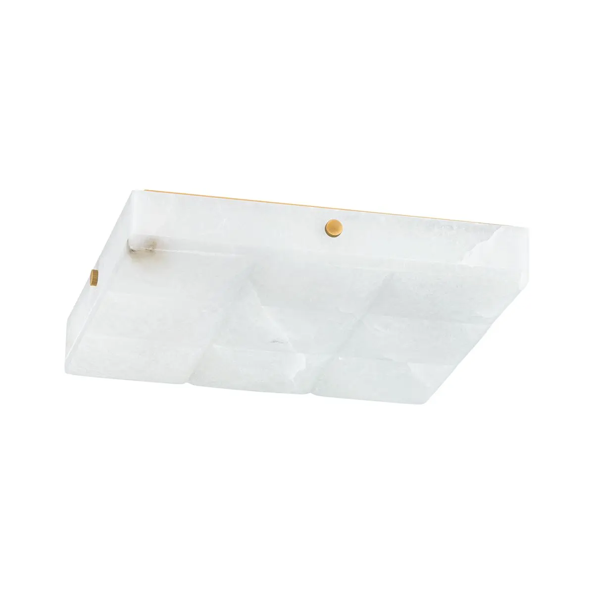 Elegant Gypsum Ceiling Light with Energy-Efficient LED for Hallways and Bathrooms - Warm Alabaster Glow