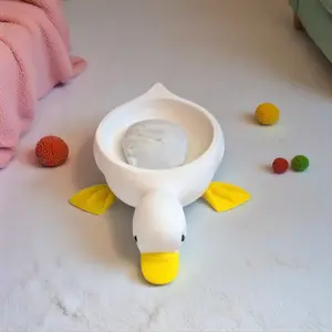Self-Draining Duck Soap Dish – No-Slip Bathroom Holder, Cute & Practical Sink Organizer