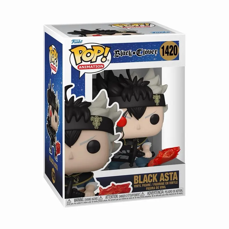 Funko Black Clover Black Asta Vinyl Figure #1420 - Asta Exclusive Collectibles, Anime Figures Faithful to Anime Art Style, Character Asta