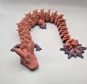 3d printed articulated frost weave dragon Large Gift Figurine dragon print Decor Plastic Multi-Color dragon office desk fidget dragon