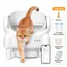 TAYACICY Premium Automatic Litter Box for Multiple Cats - 10.5L Bin, Open-Top Design, Dual Safety Sensors, 2.4G WiFi Only, Auto-Pause, Generous Entrance, Easy Maintenance, Brush x1, Odor Control, Remote Operation,Gifts