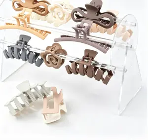 Clear Acrylic Hair Clip Organizer, 360° Rotating Claw Clip Holder Display Stand For Vanity Storage jewelry box