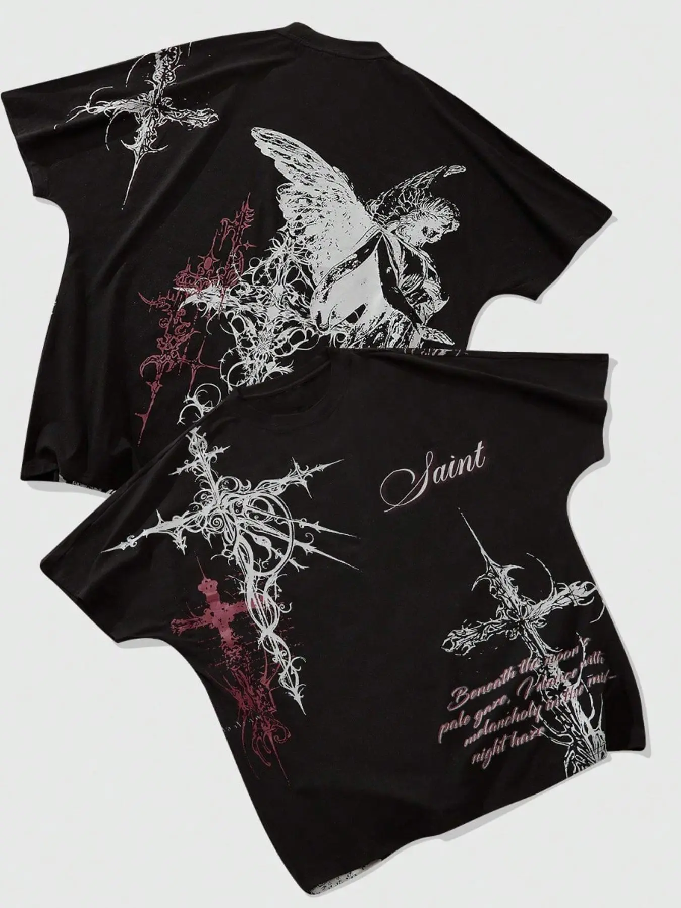Men's Summer Drop Shoulder Short Sleeve Round Neck Casual Graphic Design T-Shirt, Menswear, Comfortable and Stylish, Ideal for Casual, Perfect for Everyday Wear