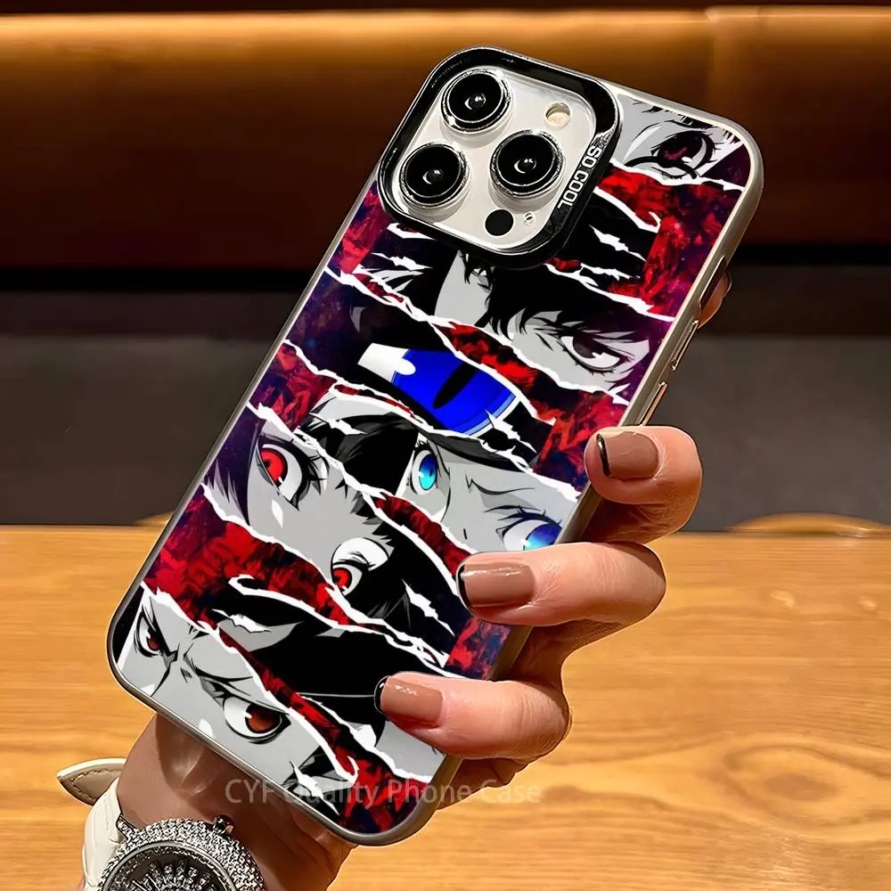 P-Persona 5 COOL Anime Phone Case For Apple 11 12 13 14 15 16 17 17 Air Pro Max Plus & Samsung Galaxy S26 S25 S24 S23 S22 S21 EDGE Ultra Plus FE Protect Plating Phone Cover