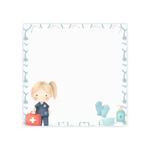 Nurse and EMT Themed Note Pads – Cute Medical Staff Memo Pads ‘Thank You’ Vibe
