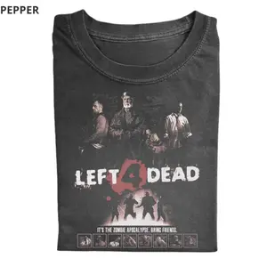 The Left 4 Dead Shirts, Game For Merch, Gift for Men, Gift for Women, Crew Neck T-shirt, Trending T-shirt - Vintage Graphic Tee – Menswear & Womenswear – Streetwear Tops – Casual Cotton Crewneck Shortsleeve T-shirt
