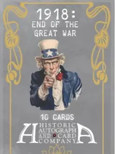 1918: End of the Great War Blaster - 6 Sealed Packs - Historic Autographs Collectible Trading Cards