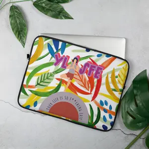 Waterproof Padded Zip Laptop Sleeve, Snug-Fit Functional Luggage Bag for Laptop Storage